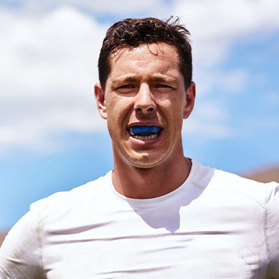 Man wearing a mouthguard