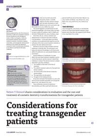 Considerations for Treating Transgender Patients Aesthtic Dentistry Today magazine page